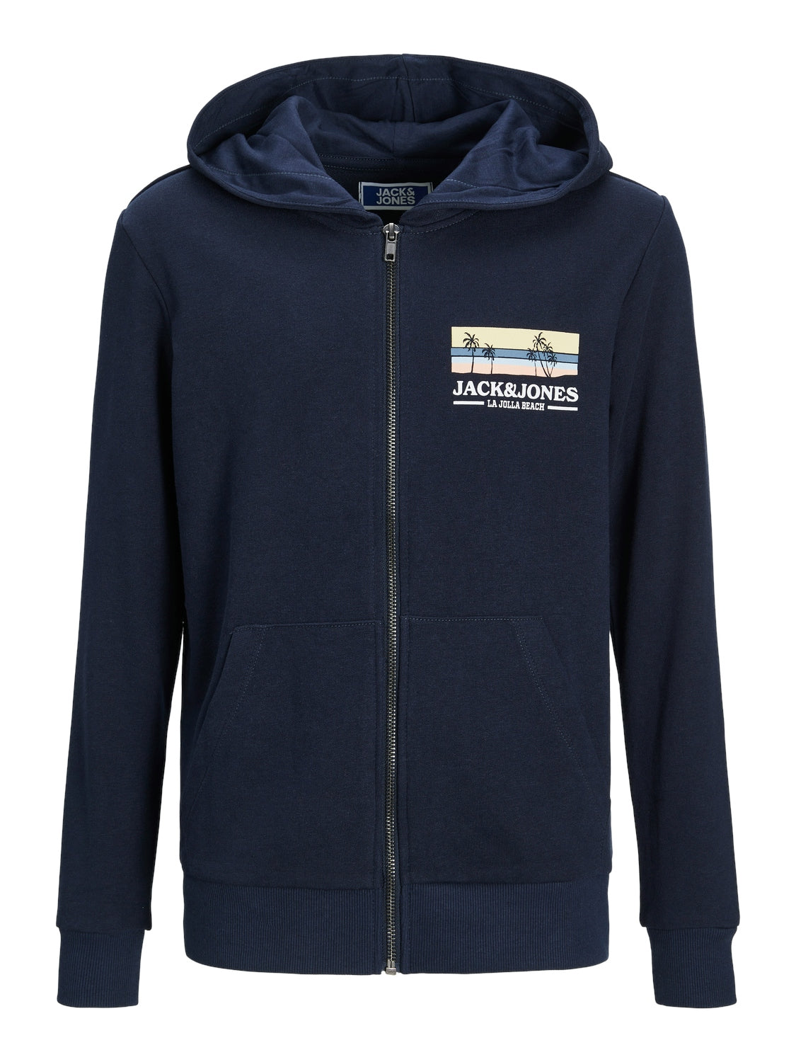 JORMALIBU BRANDING SWEAT ZIP HOOD JNR navy blazer