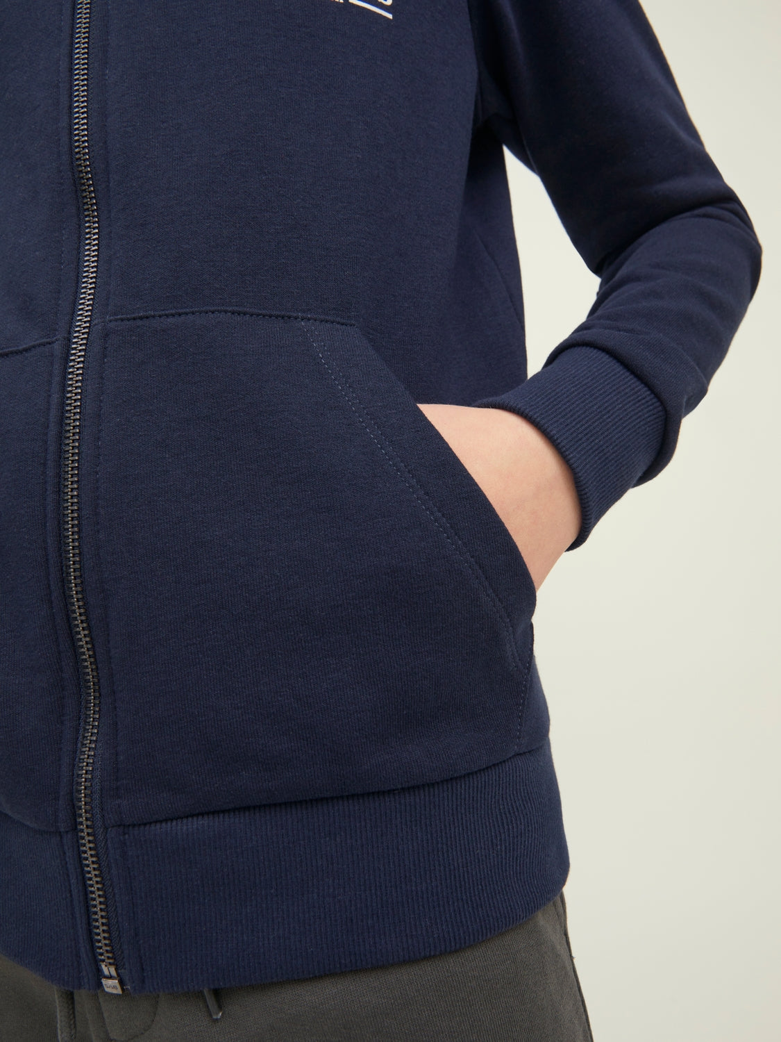 JORMALIBU BRANDING SWEAT ZIP HOOD JNR navy blazer