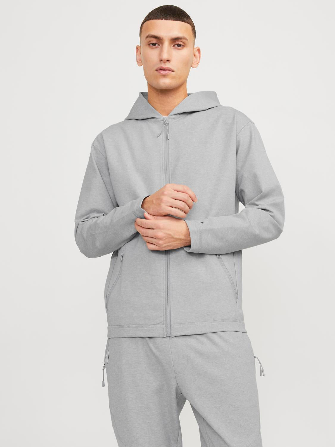 JCOCLOUD SWEAT ZIP HOOD NOOS light grey melange