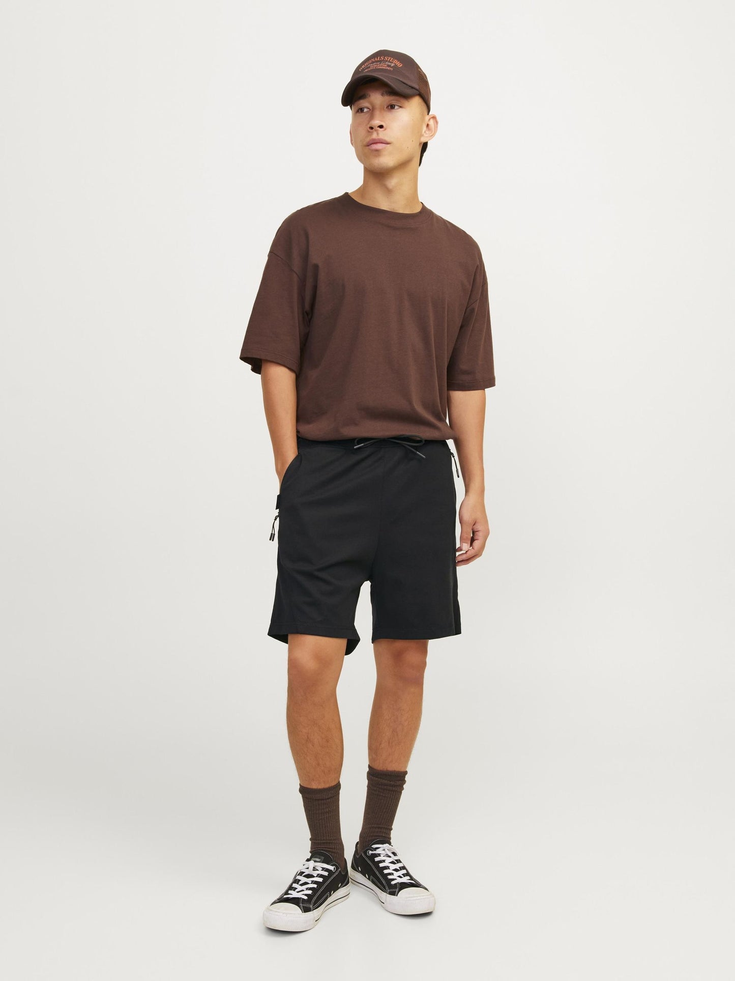 JPSTGORDON JJCLOUD SWEAT SHORTS SN black