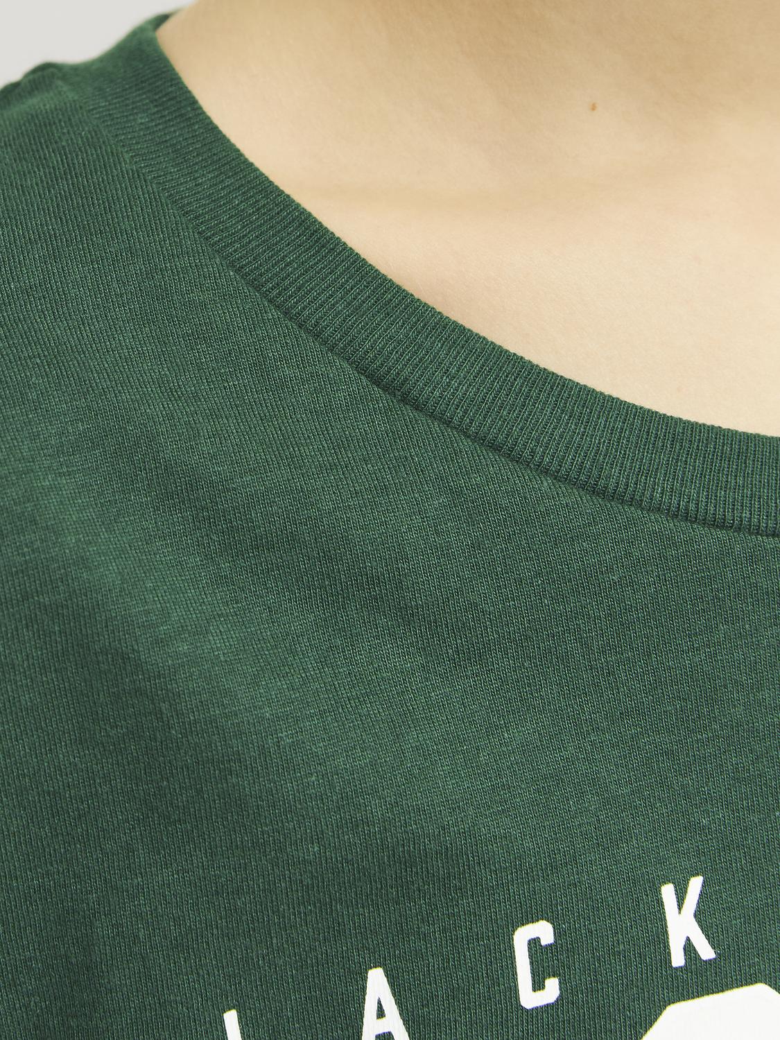 JJCORY TEE SS CREW NECK JNR dark green