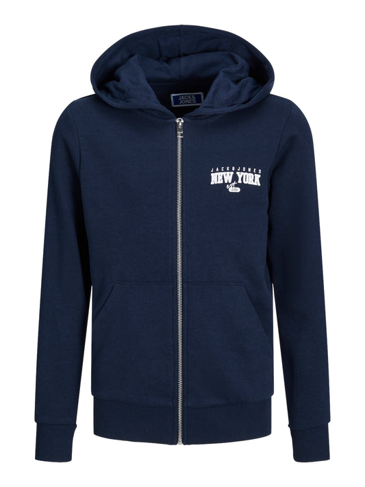 JJCORY SWEAT ZIP HOOD JNR navy blazer