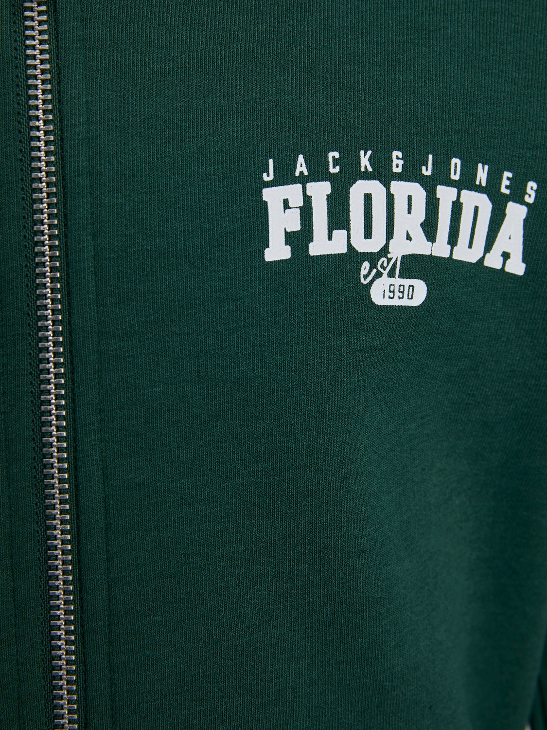 JJCORY SWEAT ZIP HOOD JNR dark green