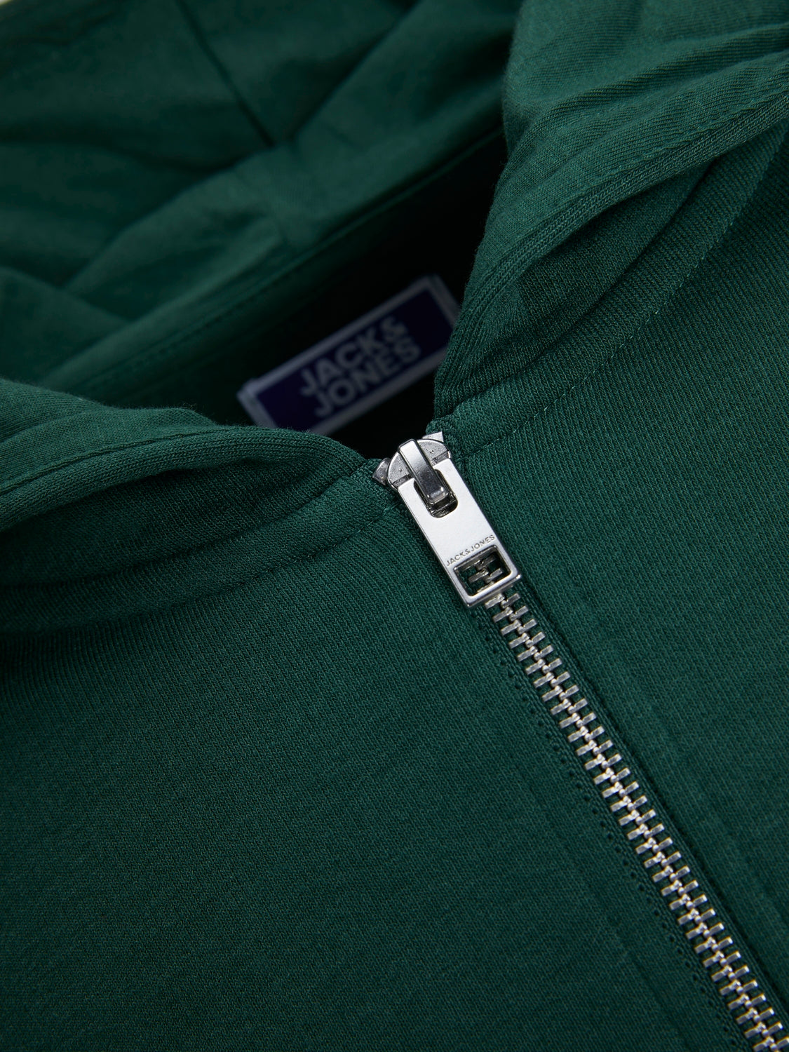 JJCORY SWEAT ZIP HOOD JNR dark green